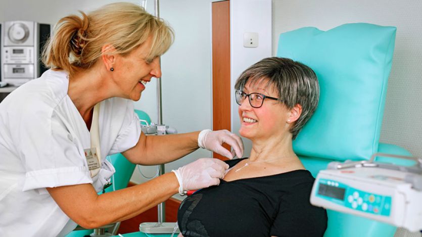 Brustzentrum Patientin in Chemotherapie Brustzentrum Patientin in Chemotherapie
