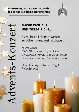 Einladungsflyer zum Adventskonzert am 5. Dezember