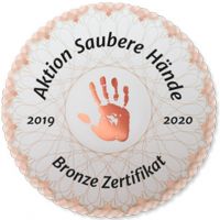 Zertifikat Aktion Saubere Hände Bronze 