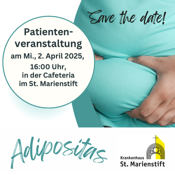 Einladung Patientenveranstaltung Adipositas Einladung zur Informationsveranstaltung zum Thema "Adipositas" am 2. April 2025 um 14:00 Uhr