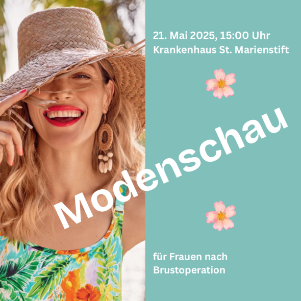 Einladung zur Modenschau am 21.05.2025 sommerlich-freundliche Einladung zur Modenschau für Frauen nach Brustoperationen