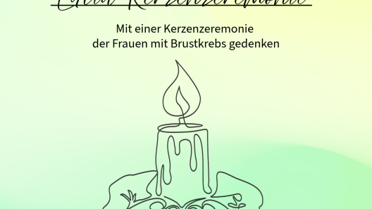 Auf dem Bilder erkennen Sie einen Grafikausschnitt aus der Einladung zu Kerzenzeremonie. Zwei Hände halten eine Kerze.